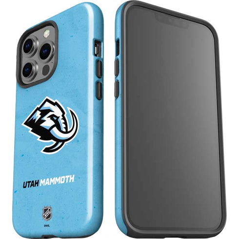 NHL Utah Mammoth Distressed Blue iPhone 15 Pro Impact Case